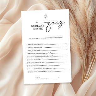 Nursery Rhyme Quiz Game