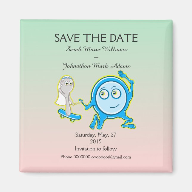 Nursery Rhyme Wedding Magnet (Front)