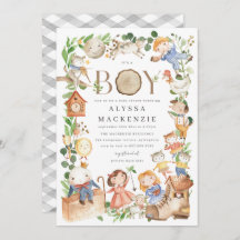 Nursery Rhymes Baby Shower Invitation