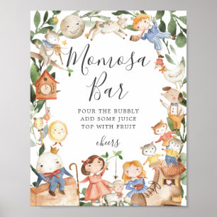 Nursery Rhymes Baby Shower Mimosa Bar Sign