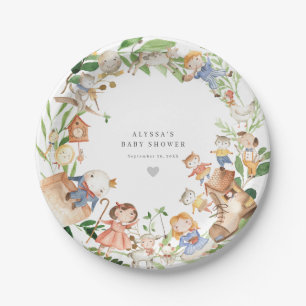 Nursery Rhymes Baby Shower Paper Plates