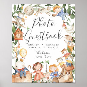 Nursery Rhymes Baby Shower Photo Guestbook Sign