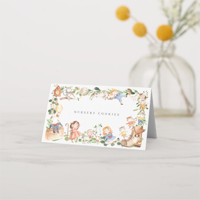 Nursery Rhymes Buffet Food Labels Place Card (Front)