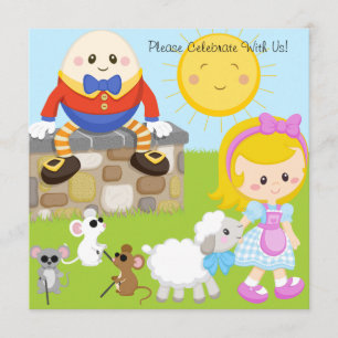 Nursery Rhymes Customised Birthday Invitations