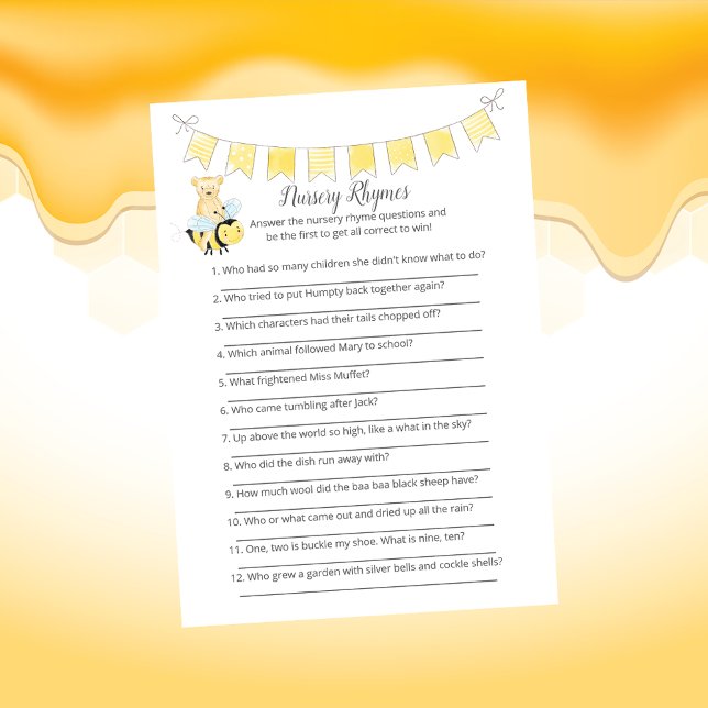 Nursery Rhymes Game Boy Teddy Bear Card (Creator Uploaded)