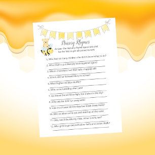 Nursery Rhymes Game Teddy Bear Card