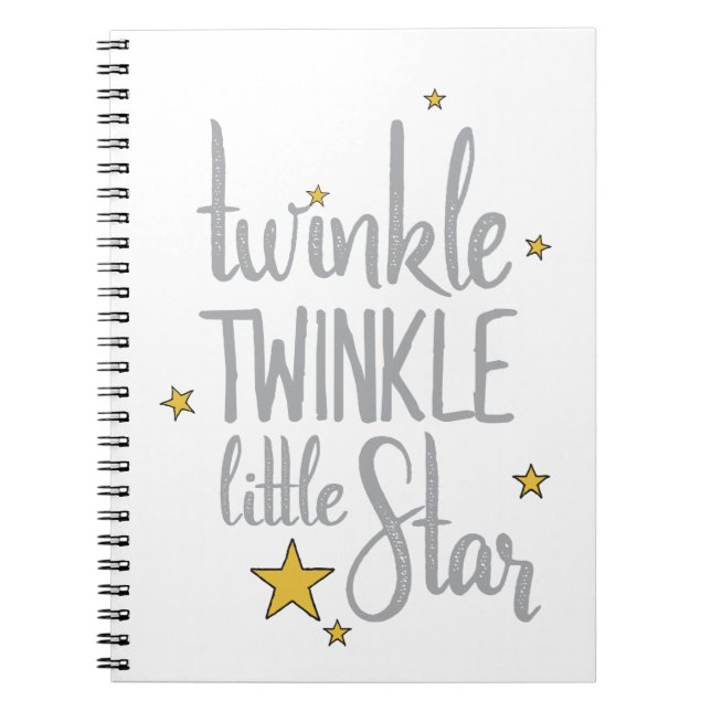 Nursery Rhymes Image Twinkle Twinkle Little Design Notebook (Front)