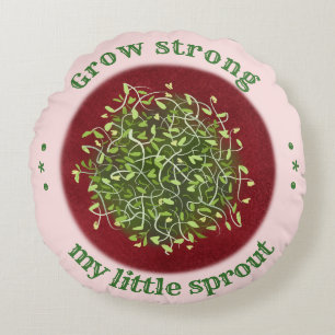 Nursery room pillow Grow Little Green Sprout