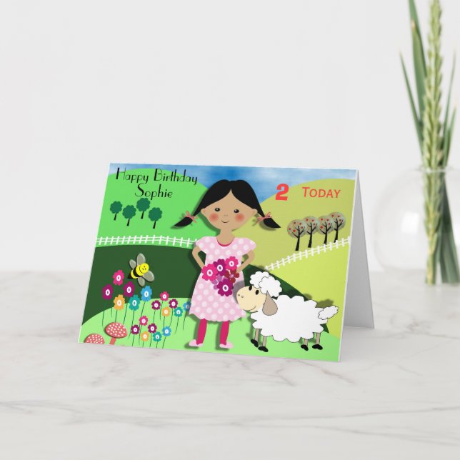 Nursery Rythm Theme Cute Kids Birthday Card (Front)