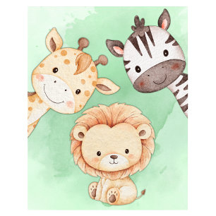 Nursery Safari Animals wall art