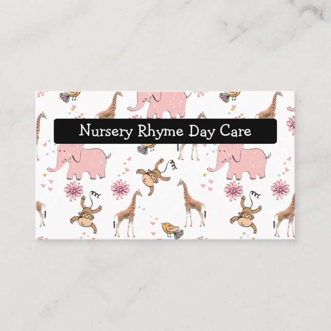 Nursery School Day Care Business Card (Front)