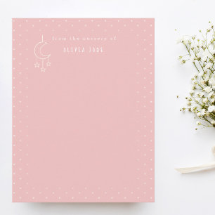 Nursery stationery baby pink cute Note Card