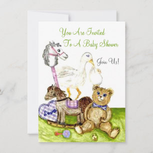 Nursery Themed Toys Baby Showe Invite