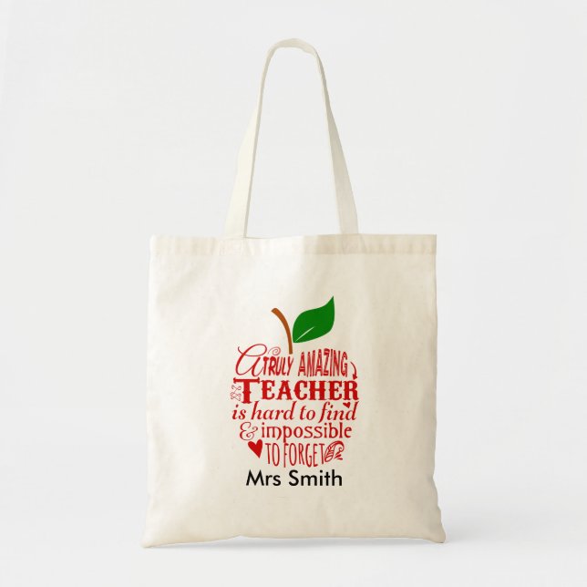 Nursery truly amazing teacher Thank you Teacher Tote Bag (Front)