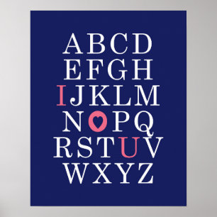 nursery wall art alphabet pink baby girl