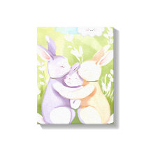 Nursery wall art - Canvas Print - Rabbit Family 2