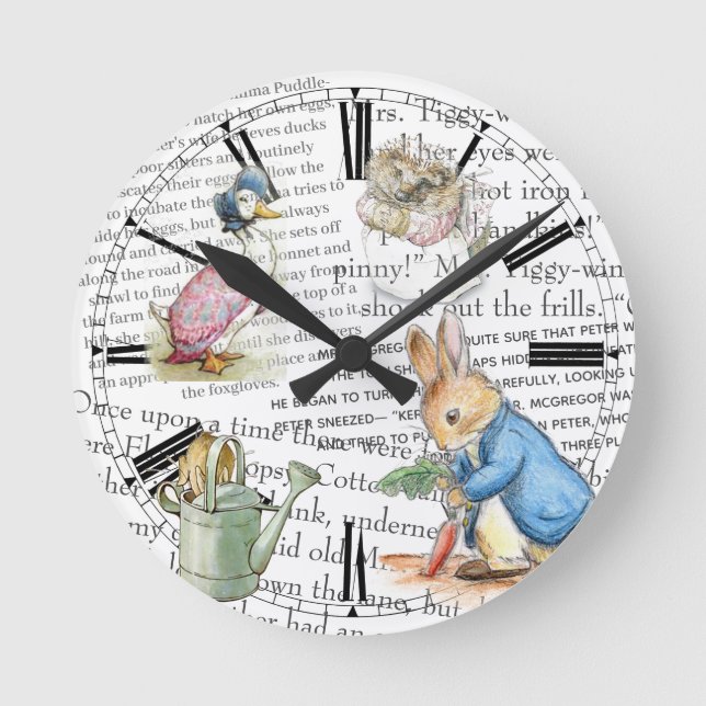 Nursery Wall Clock - Story Time (Front)