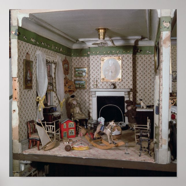 Nursery with toys from 'Miss Miles' House', 1890 Poster (Front)