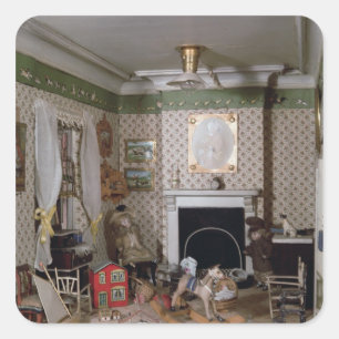 Nursery with toys from 'Miss Miles' House', 1890 Square Sticker