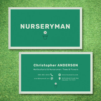 Nurseryman - Minimalist Business Card
