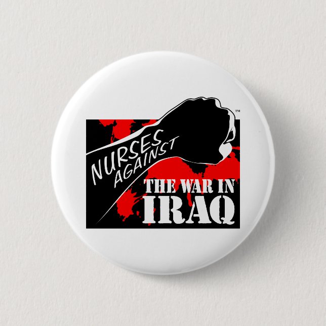Nurses Against the War in Iraq 6 Cm Round Badge (Front)
