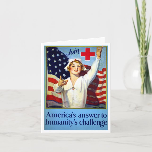 Nurses - America's Answer To Humanity's Challenge  Thank You Card (Front)