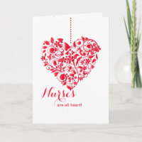Nurses Are All Heart Nurses Day Card