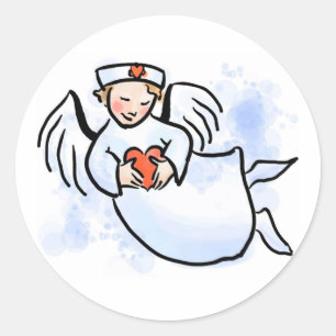 Nurses Are Angels Classic Round Sticker