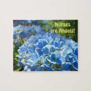 Nurses are Angels! gifts Hydrangea Flower puzzle