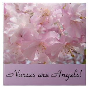 Nurses are Angels! gifts Tiles Blossom Flowers
