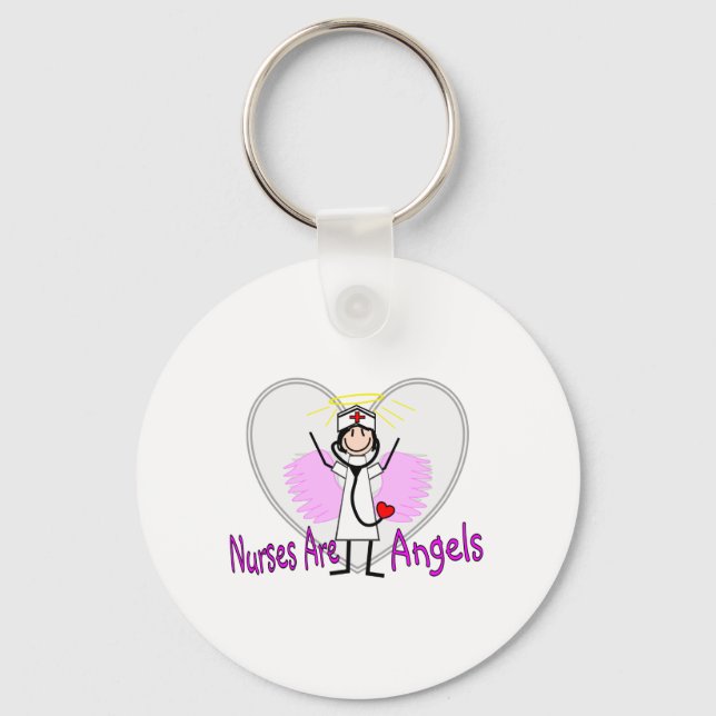 Nurses Are Angels Key Ring (Front)