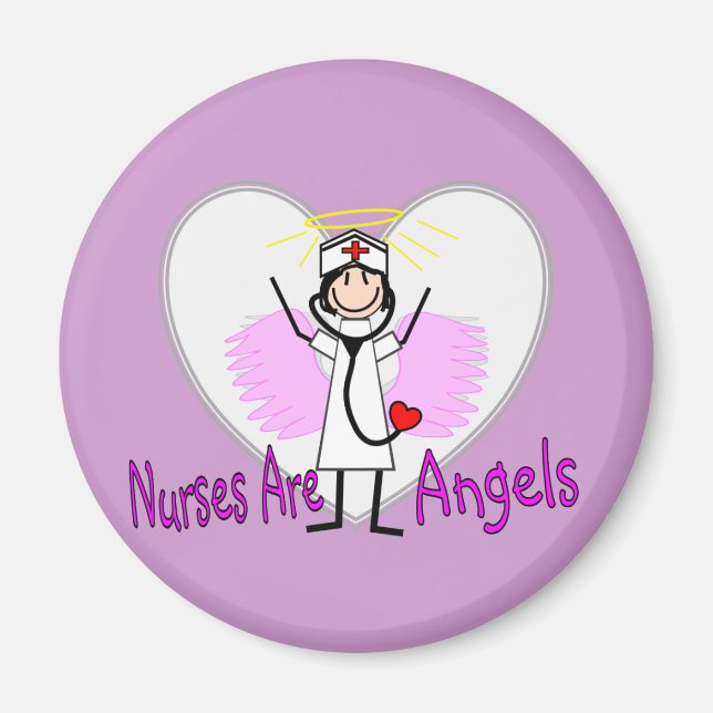 Nurses Are Angels Magnet (Front)