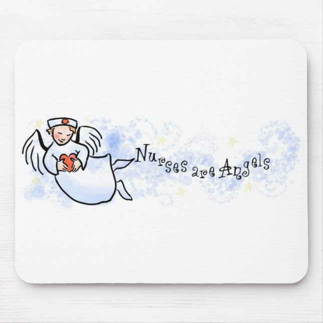 Nurses Are Angels Mouse Pad (Front)