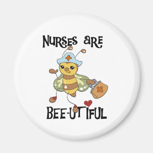 Nurses Are Bee-utiful Bumblebee Magnet