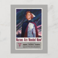 Nurses are needed now - Vintage WWII Poster