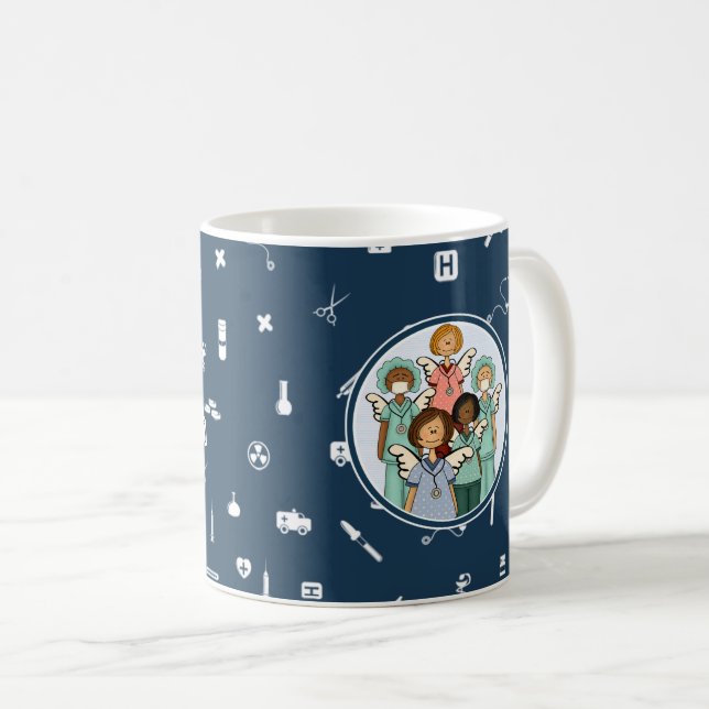 Nurses are real Angels on Earth Gift  Coffee Mug (Front Right)
