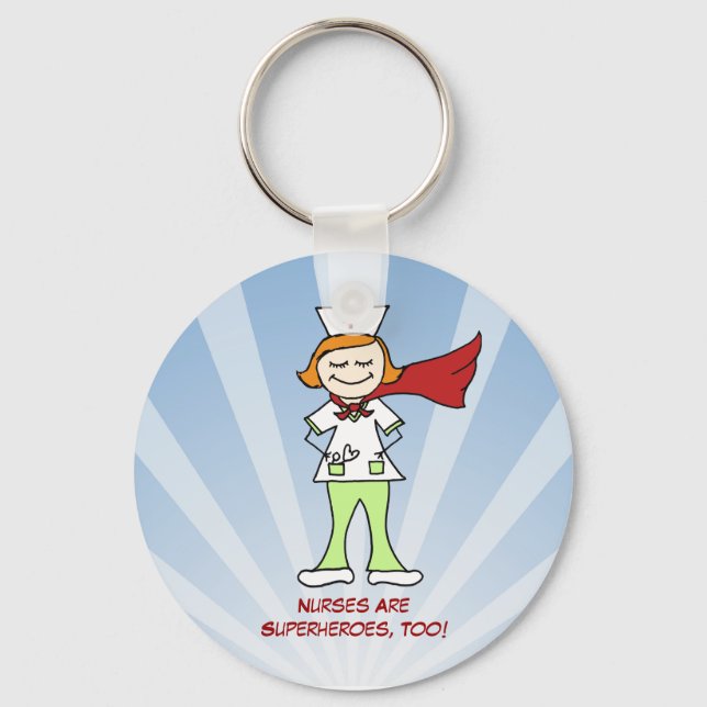 Nurses Are Superheroes Key Ring (Front)