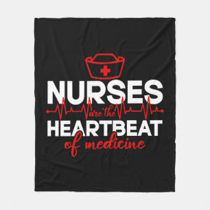 Nurses are the Heartbeat of Medicine National Fleece Blanket
