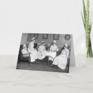Nurses at Tea, early 1900s Card