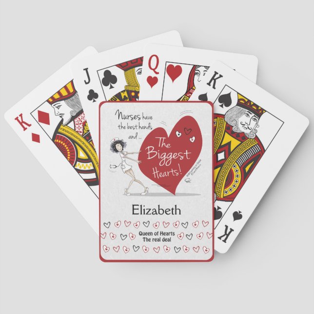 Nurses, Biggest Queen of Hearts Playing Cards (Back)