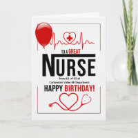 Nurse's Birthday Red Balloon