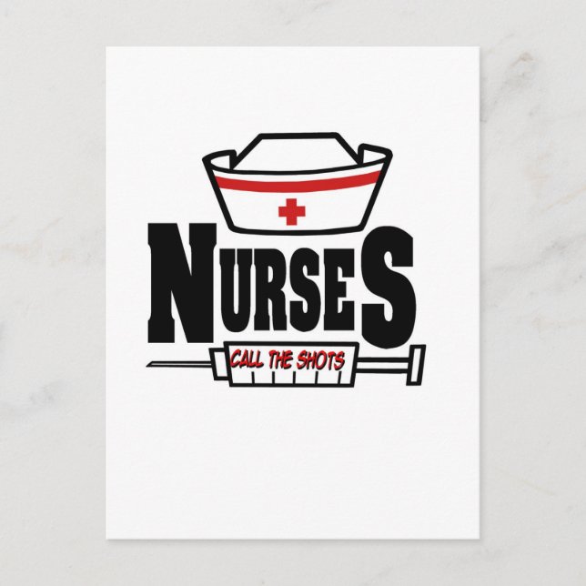 Nurses Call The Shots Postcard (Front)