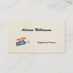 Nurses Call the Shots special personalized Business Card