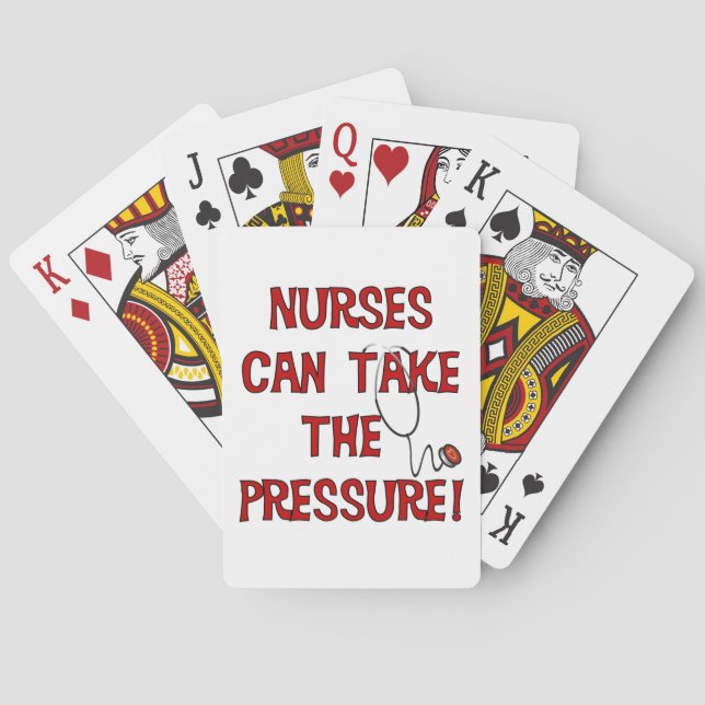 Nurses Can Take the Pressure Playing Cards (Back)