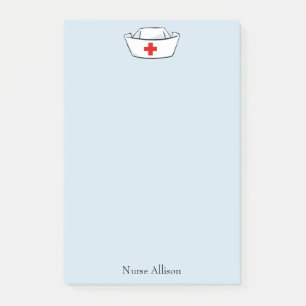 Nurse's Cap Add Name 4x6 Post-it Notes