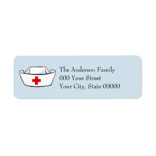Nurse's Cap Personalised Return Address Label