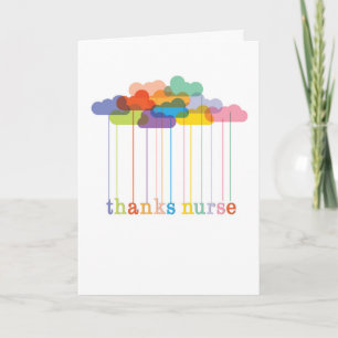 Nurses Day From All of Us, Thanks with Rainbow Thank You Card