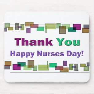 Nurses Day Gifts Colourful Squares Mouse Pad