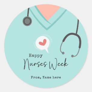 Nurses Day Gifts Nurse Appreciation Week  Classic Round Sticker