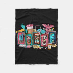 Nurse's Day Nurse Life Nurse Week 2025 Women 1 Fleece Blanket